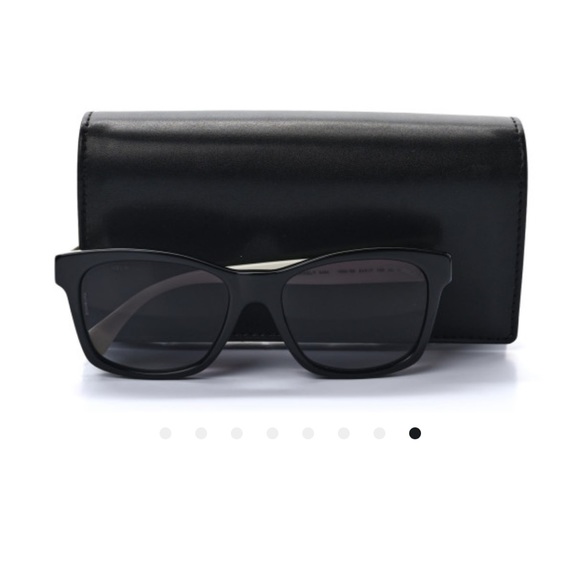 CHANEL
Acetate Quilted CC Square Sunglasses 5484 White Black